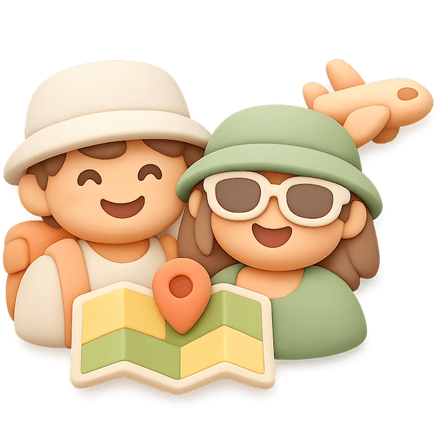 Two happy travelers