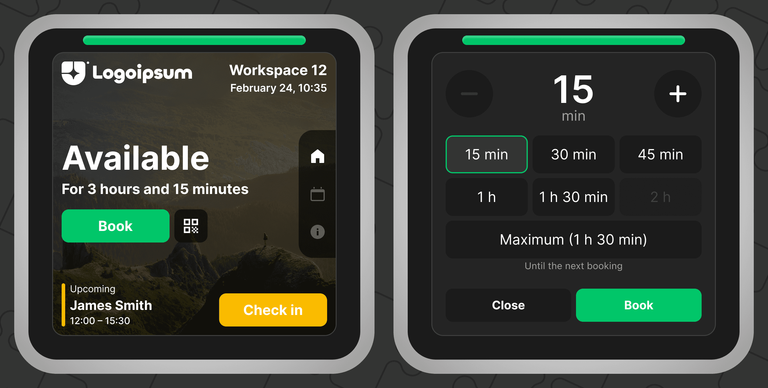 Desk Booking Panels