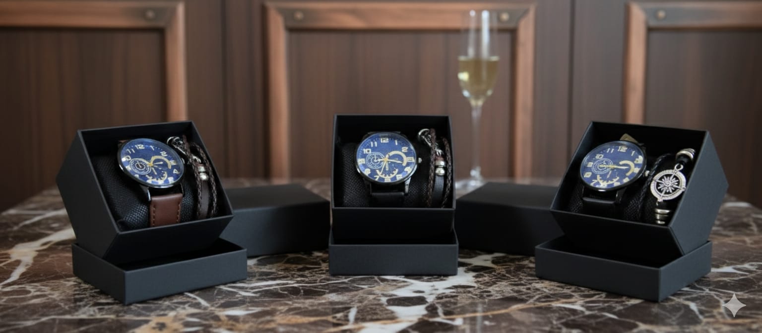 Set Reloj + Pulsera Hombre