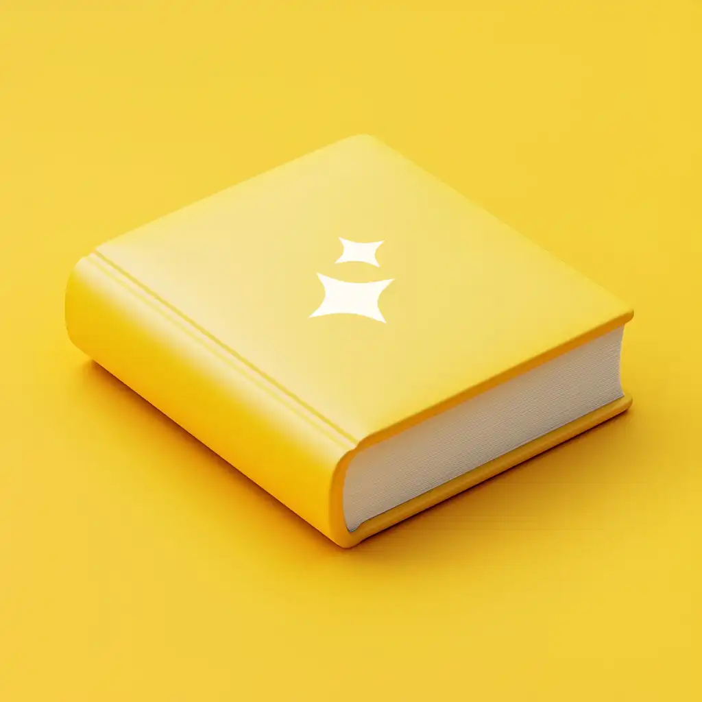 Yellow book with a sparkle