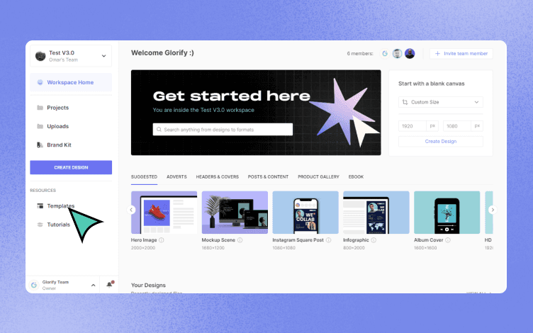 glorify dashboard