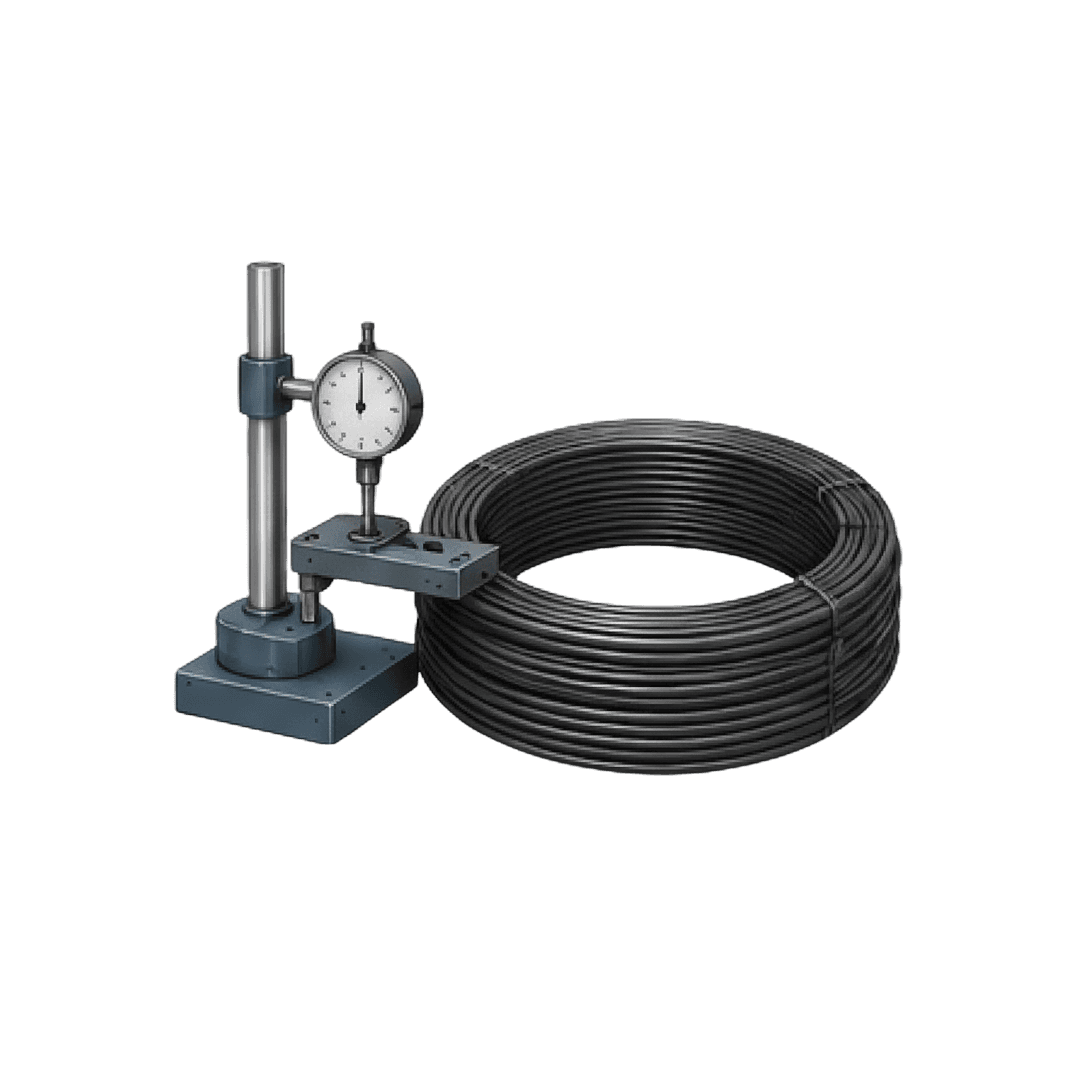 Hardness inspection testing at Rajyalakshmi Coated Wires quality lab