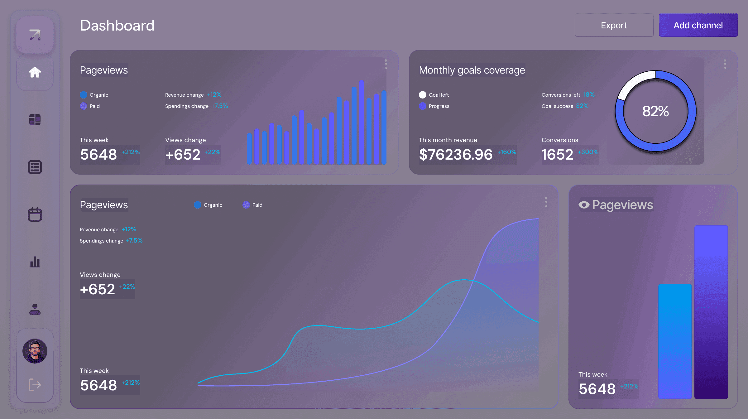 App dashboard preview