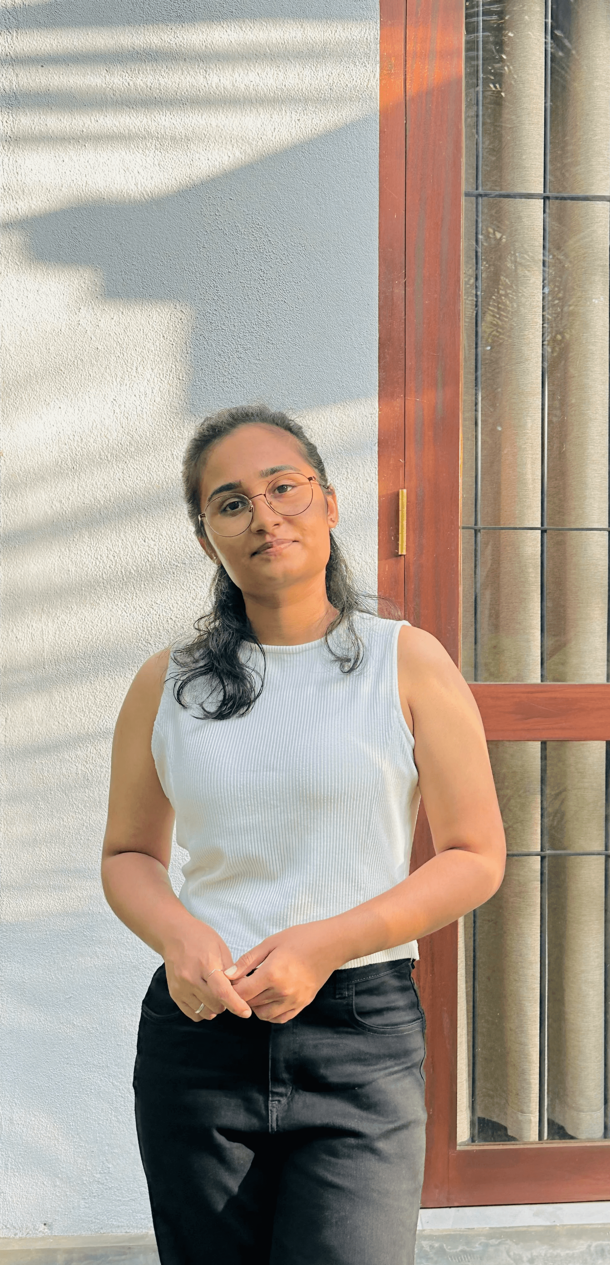 A portrait of a young man smiling