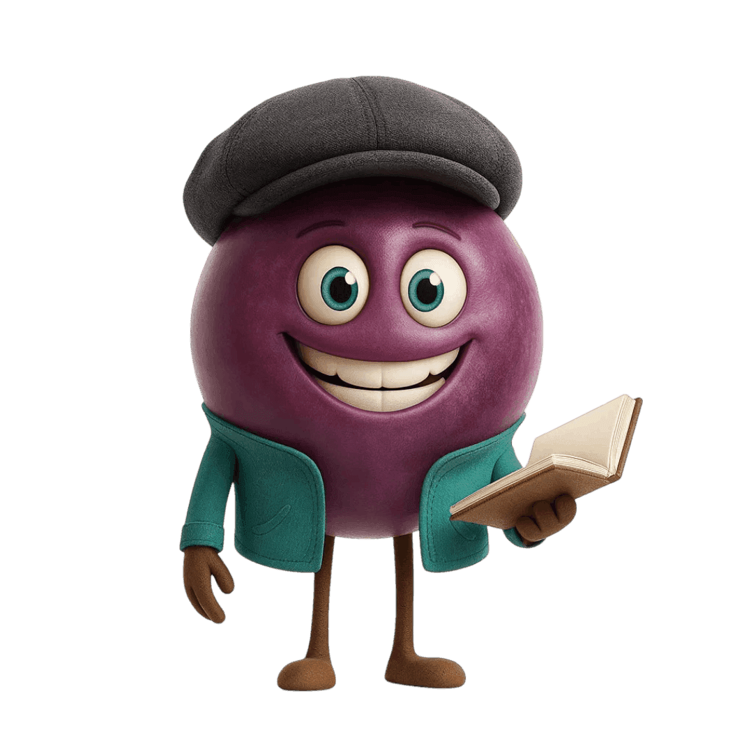 Blauer Portugieser grape berry illustration for wine education.