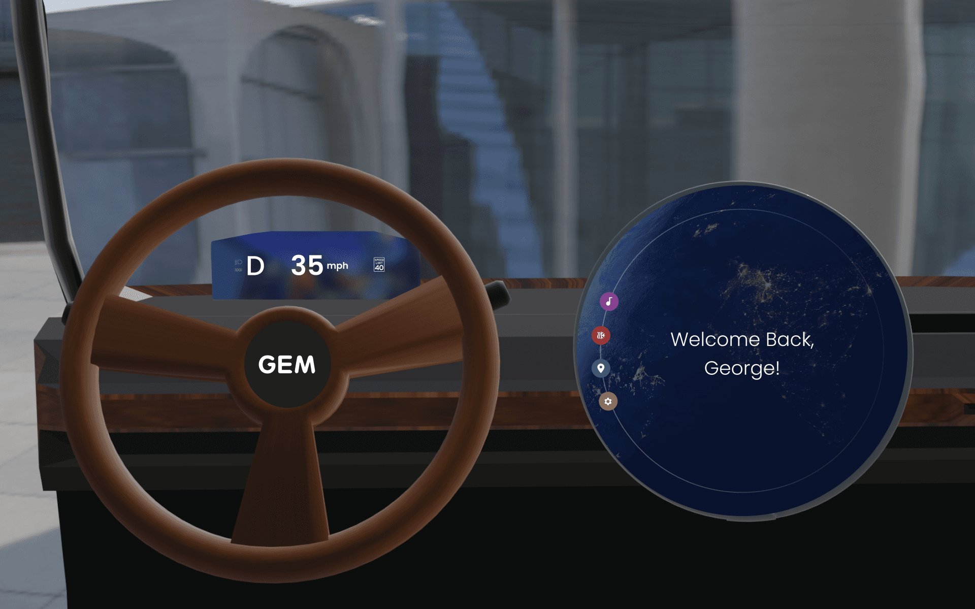 Interface for interior of a car