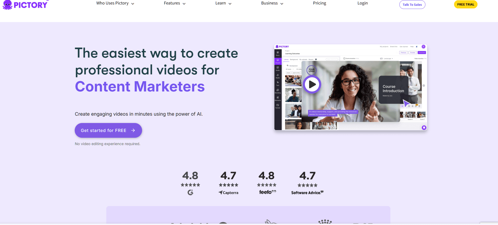 Make your Content with pictory AI