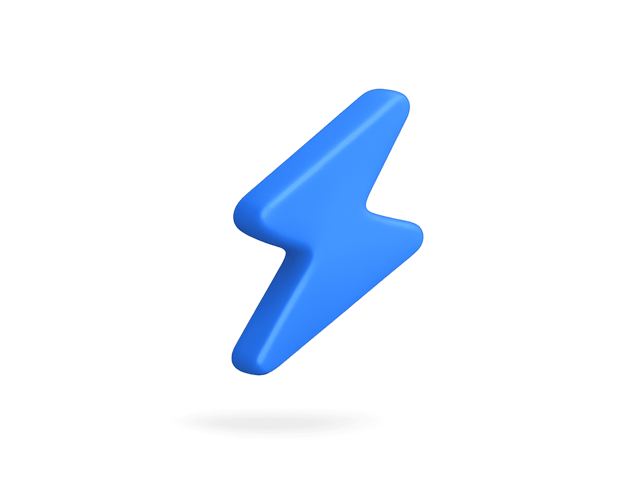 3D lightning bolt icon symbolizing speed and efficient handoff in workflows