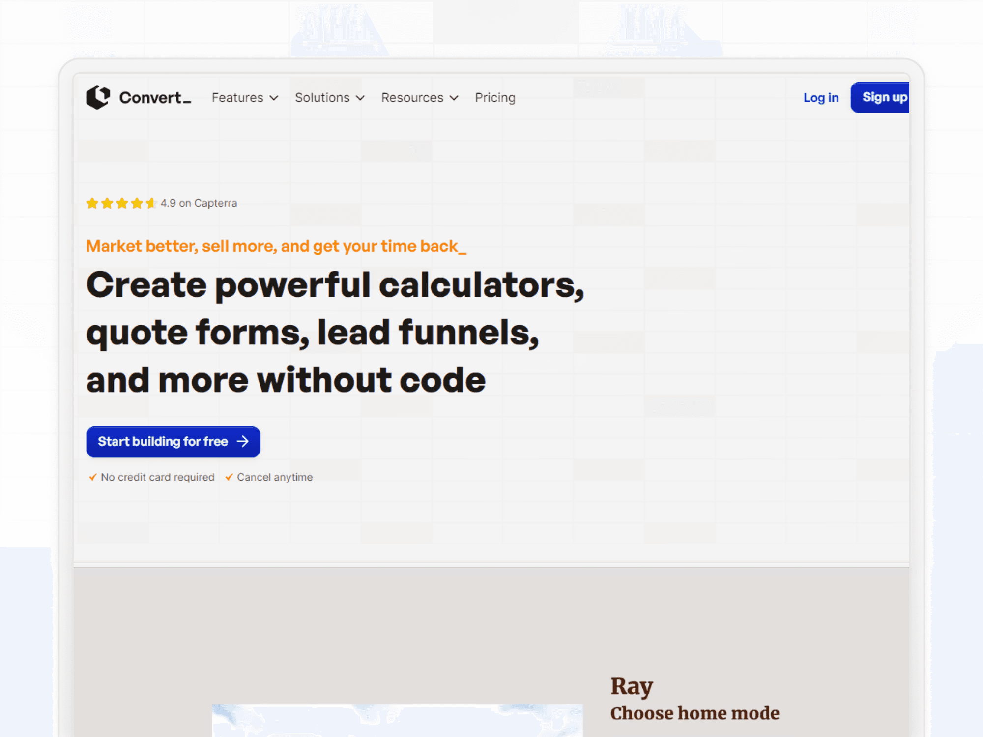 convert_ interactive content builder homepage