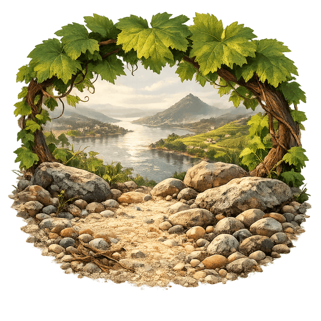 Detailed graphic of the O Rosal wine region.