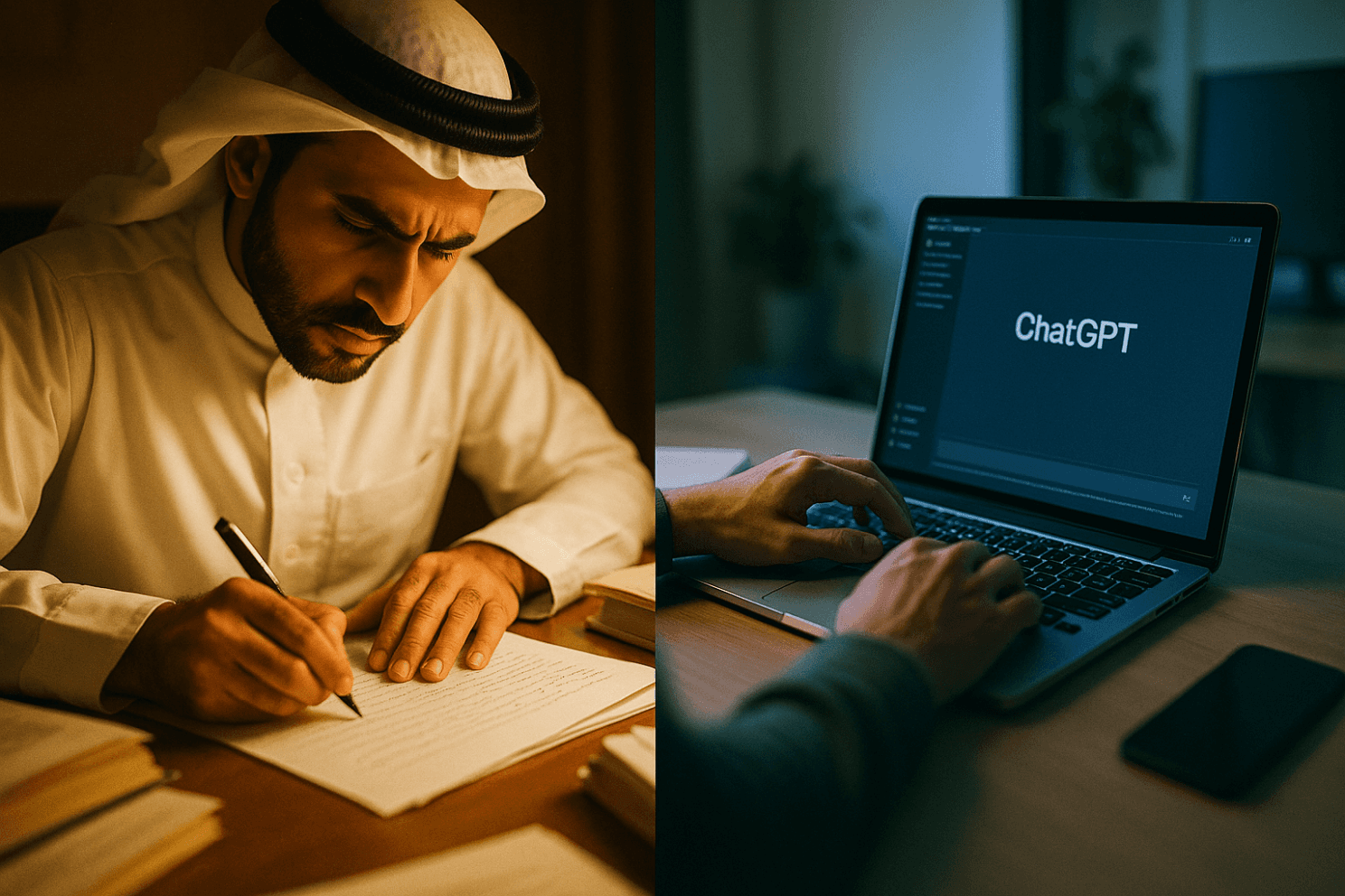 مابين الكاتب التقليدي والكاتب الحديث