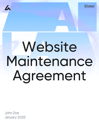 Website Maintenance Agreement