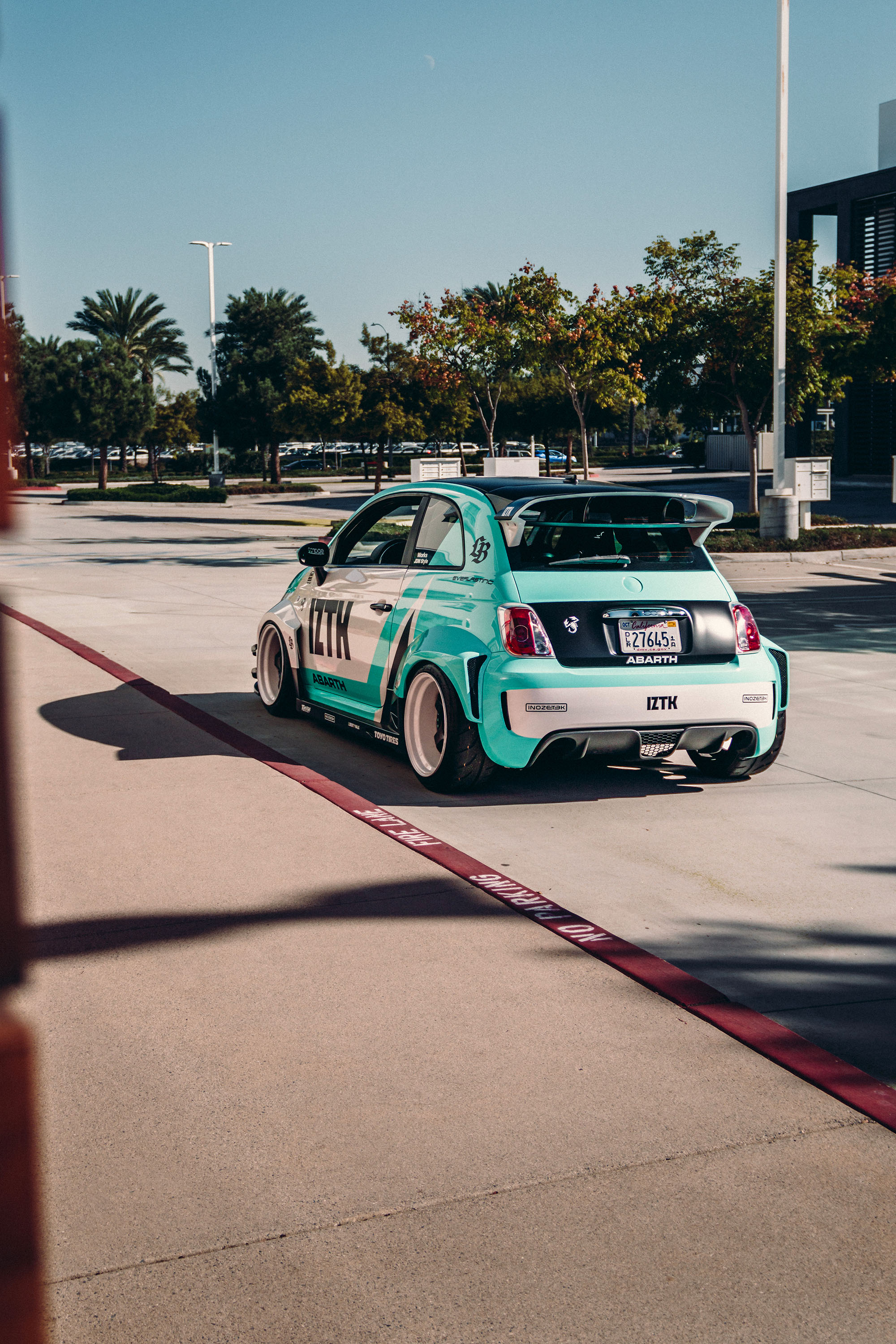 INOZETEK LB Tiffany Blue Super Gloss LBWorks Widebody Fiat  500