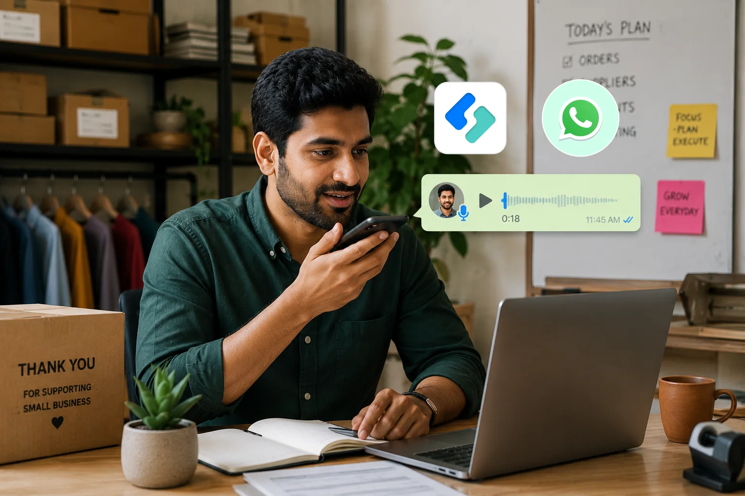 SarahAI AI executive assistant features for Indian small business: task management, morning brief, voice notes on WhatsApp