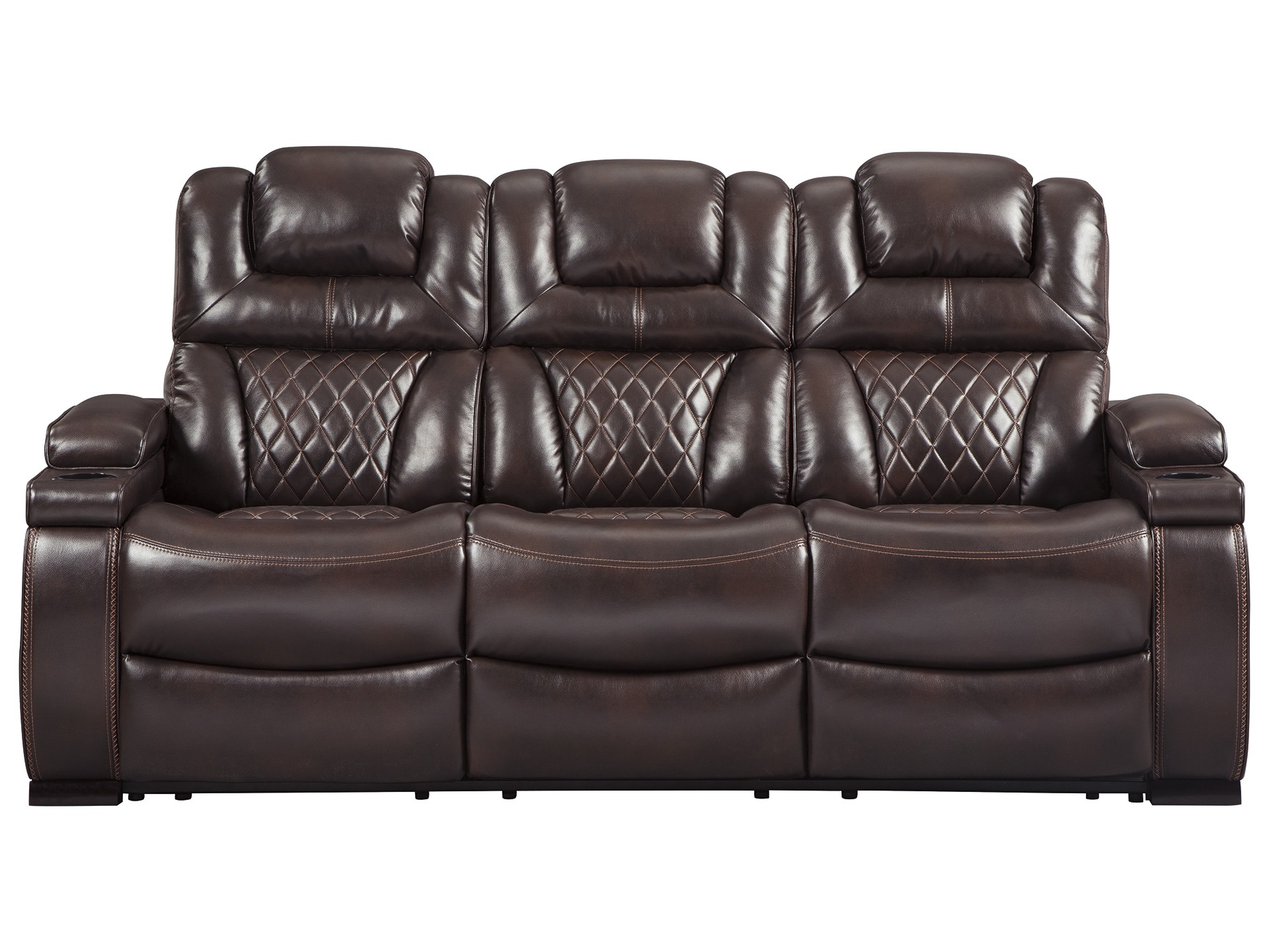 "Front view of Warnerton Power Reclining Sofa perfect for ultimate comfort"