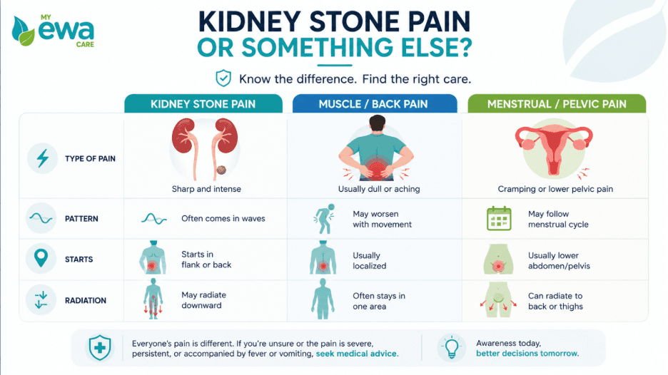 how to identify kidney stone pain