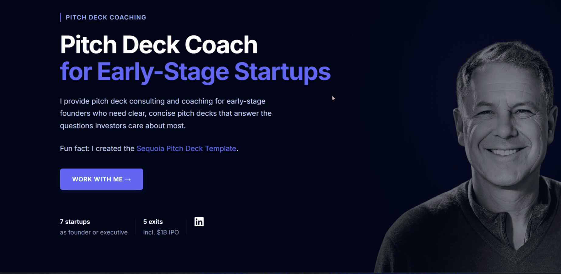 Pitch deck coach website