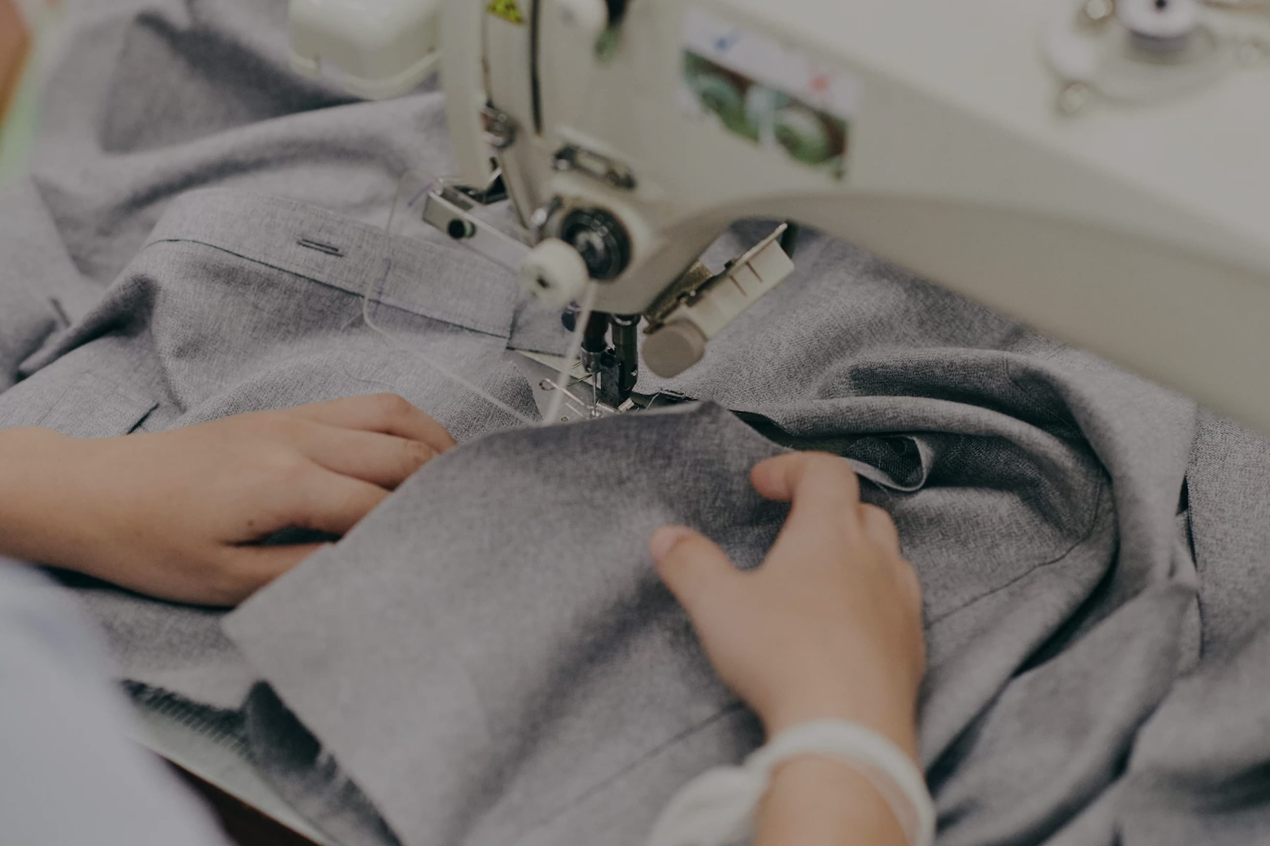 Dynamic picture of a cyclist riding downhill