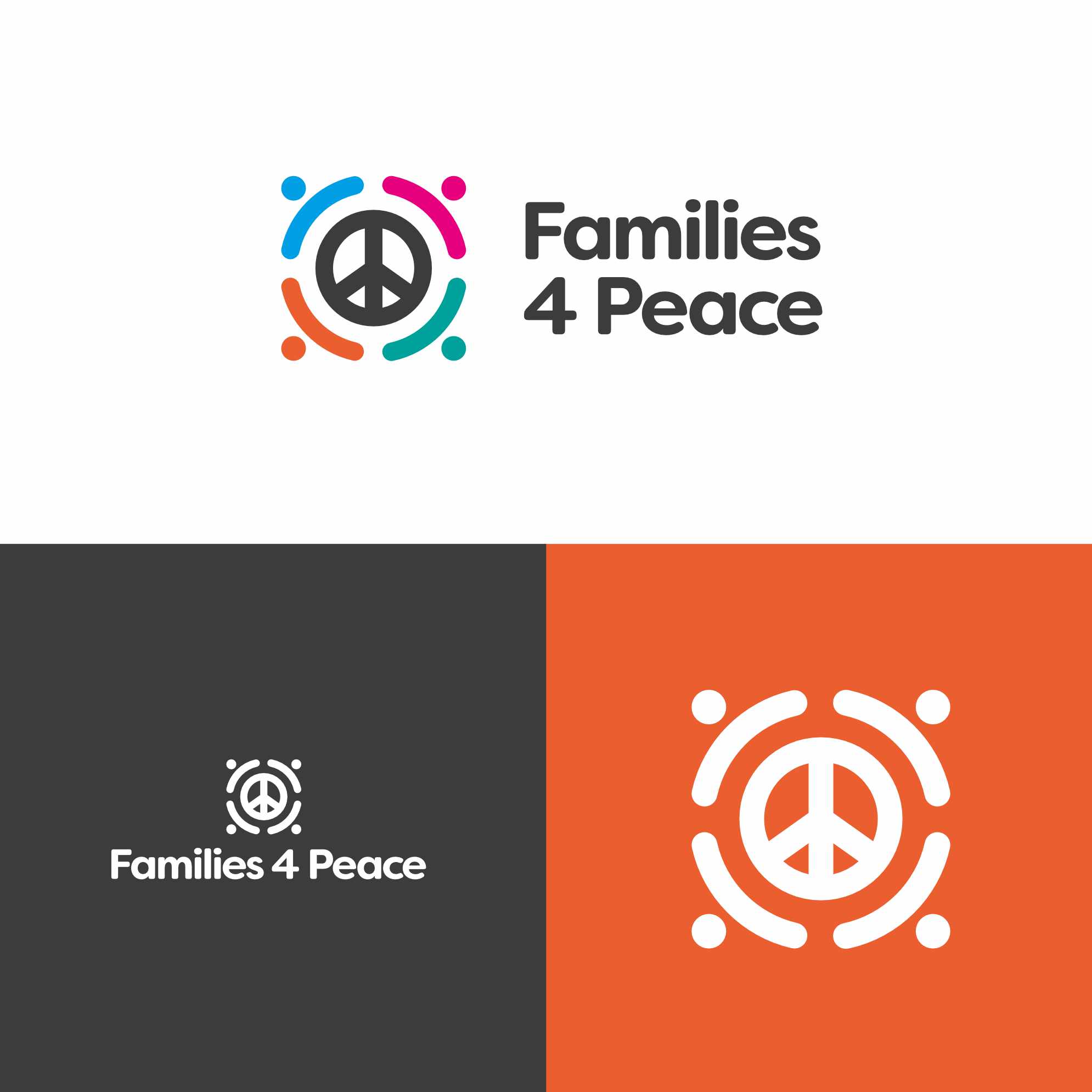 Families for peace chosen option brand overview responsive logo design