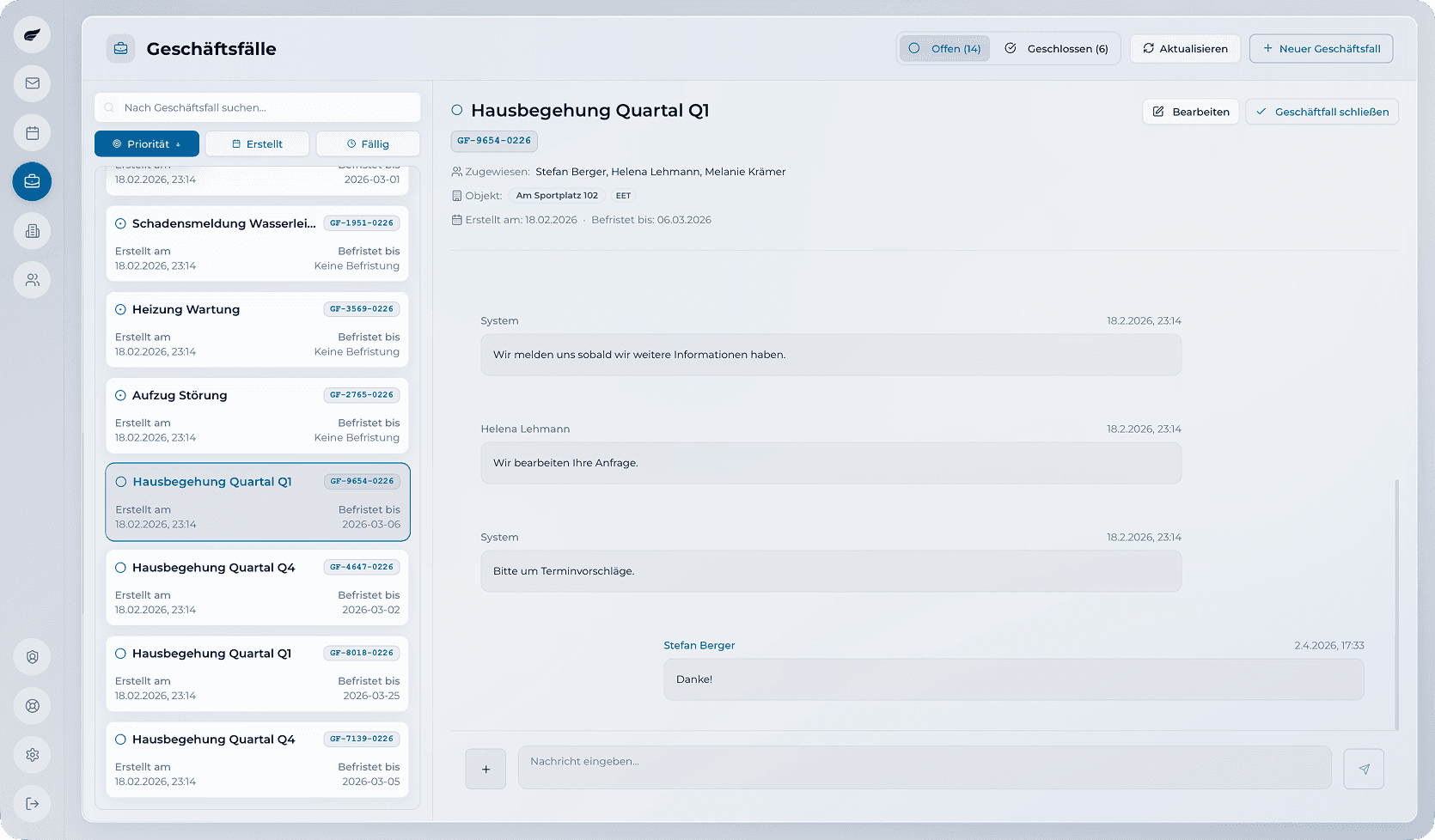 Ein Bild der Geschäftsfällen