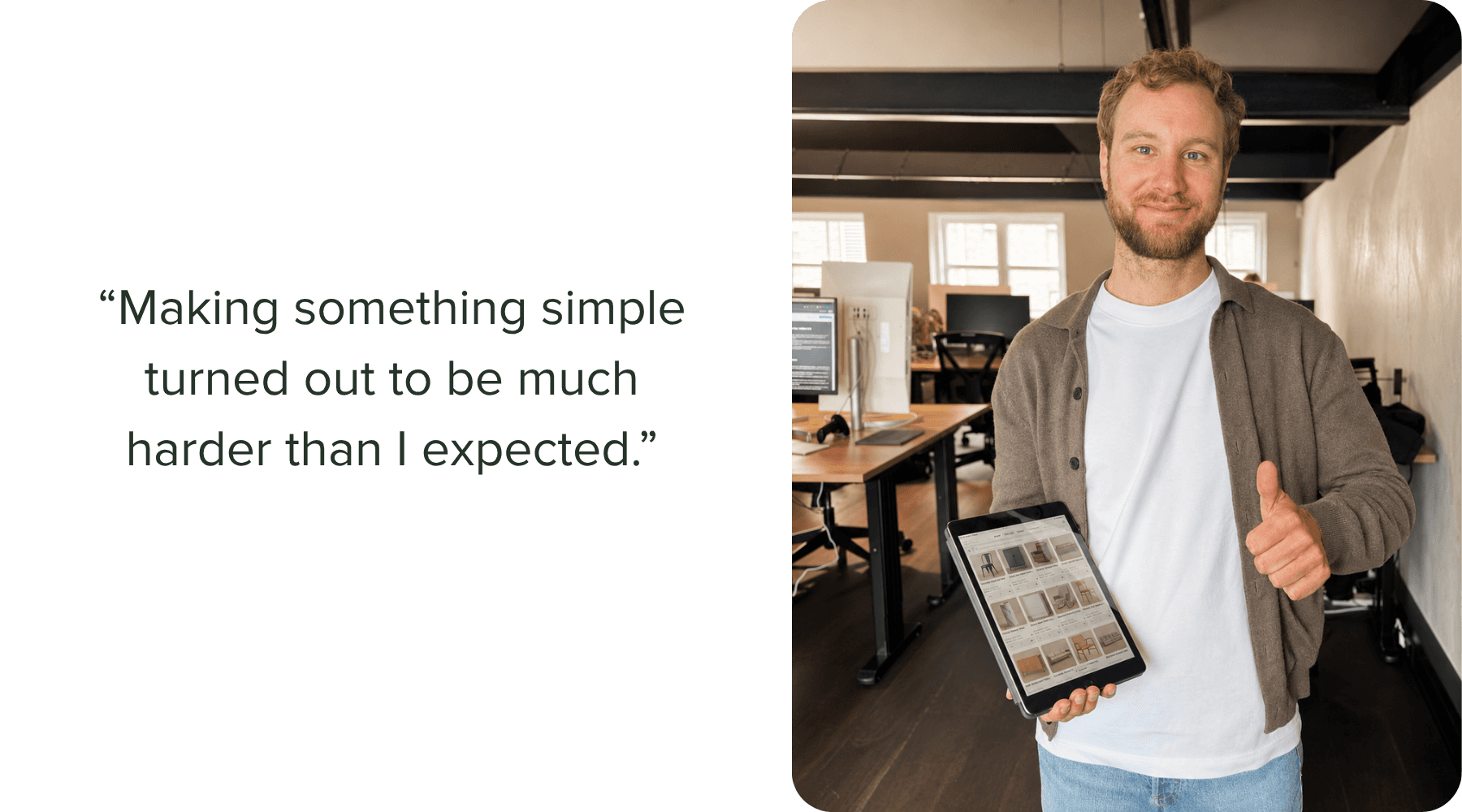 Jochem the lead developer with the Sales App