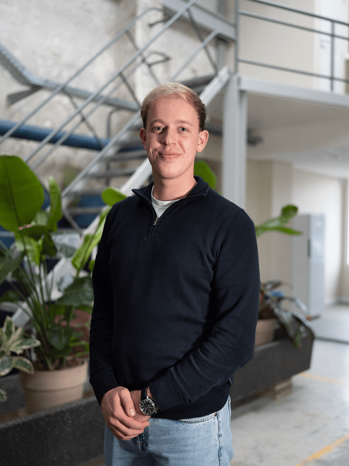 man staring directly at camera