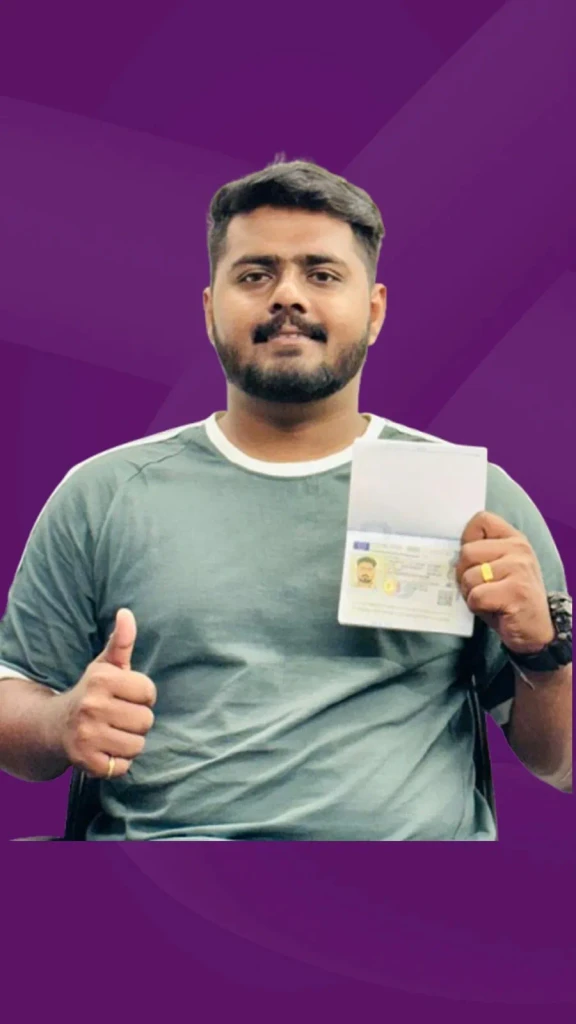 Student celebrating successful Czech Republic study visa outcome