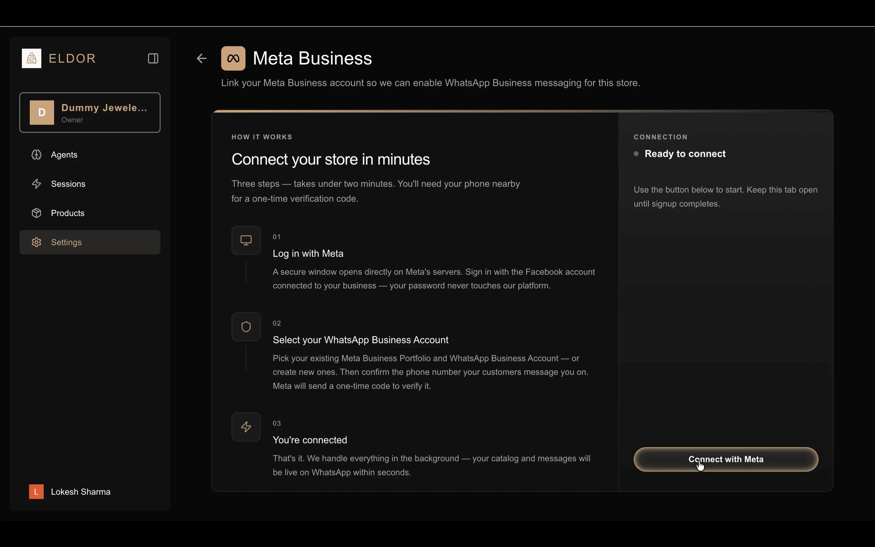 Step 3: Connect the Meta app