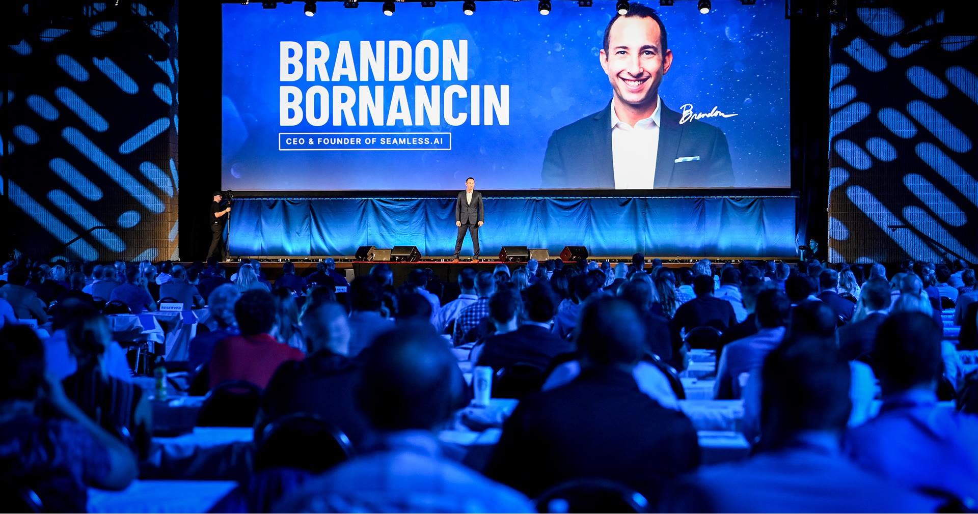 Speaking Brandon on a stage