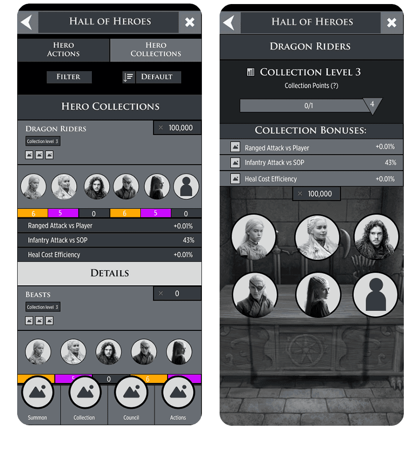 Option A wireframe