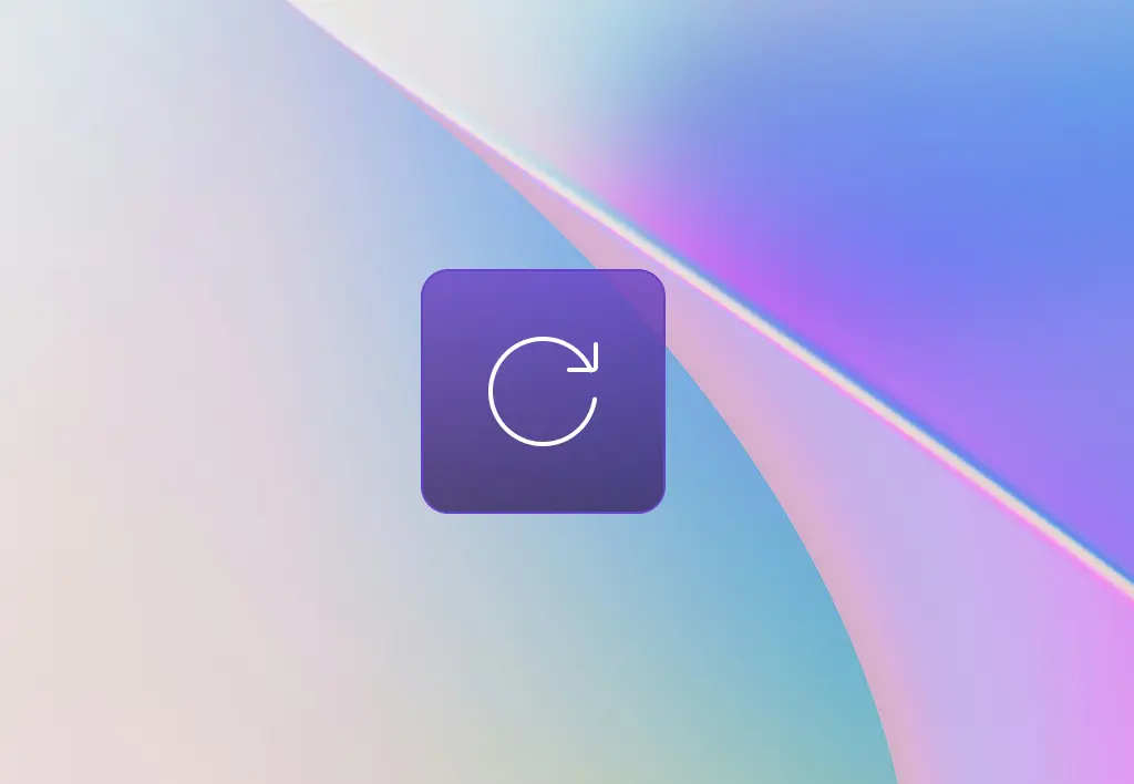 Reset Toolbar Settings button set against a colourful abstract background