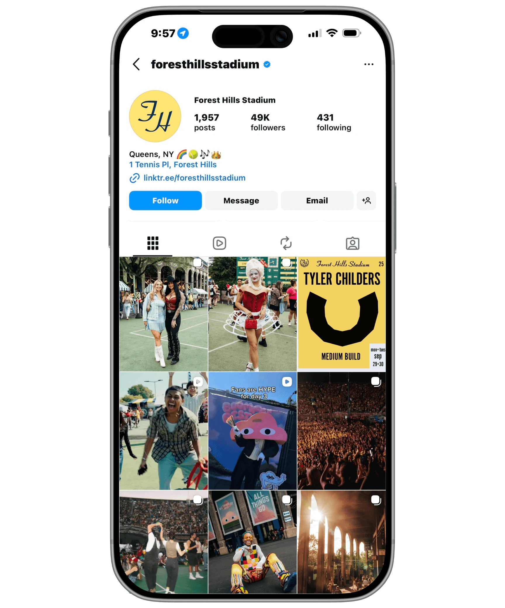 Screenshot of FHS instagram page.