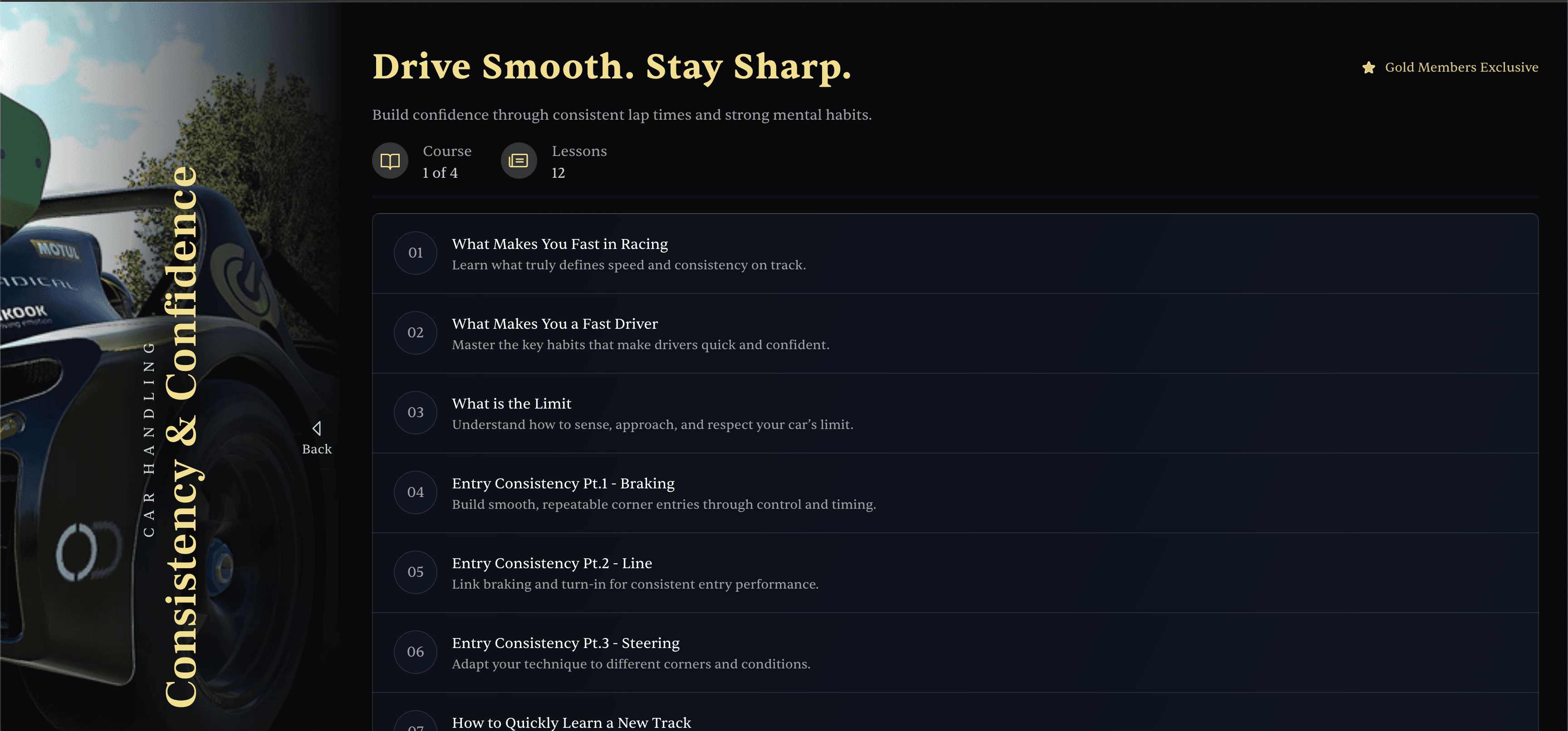 Example of New Academy Trails list page