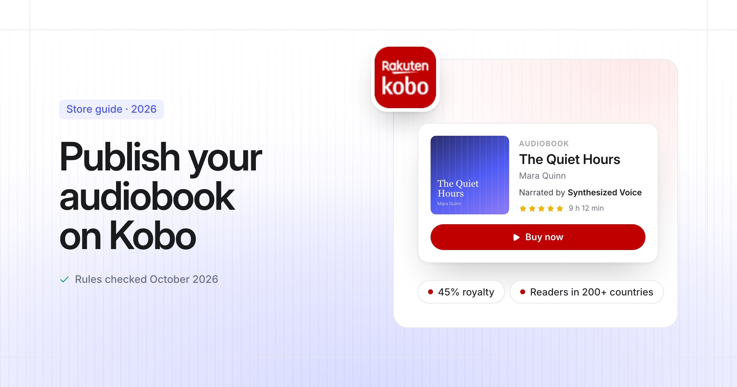 Publish your audiobook on Kobo