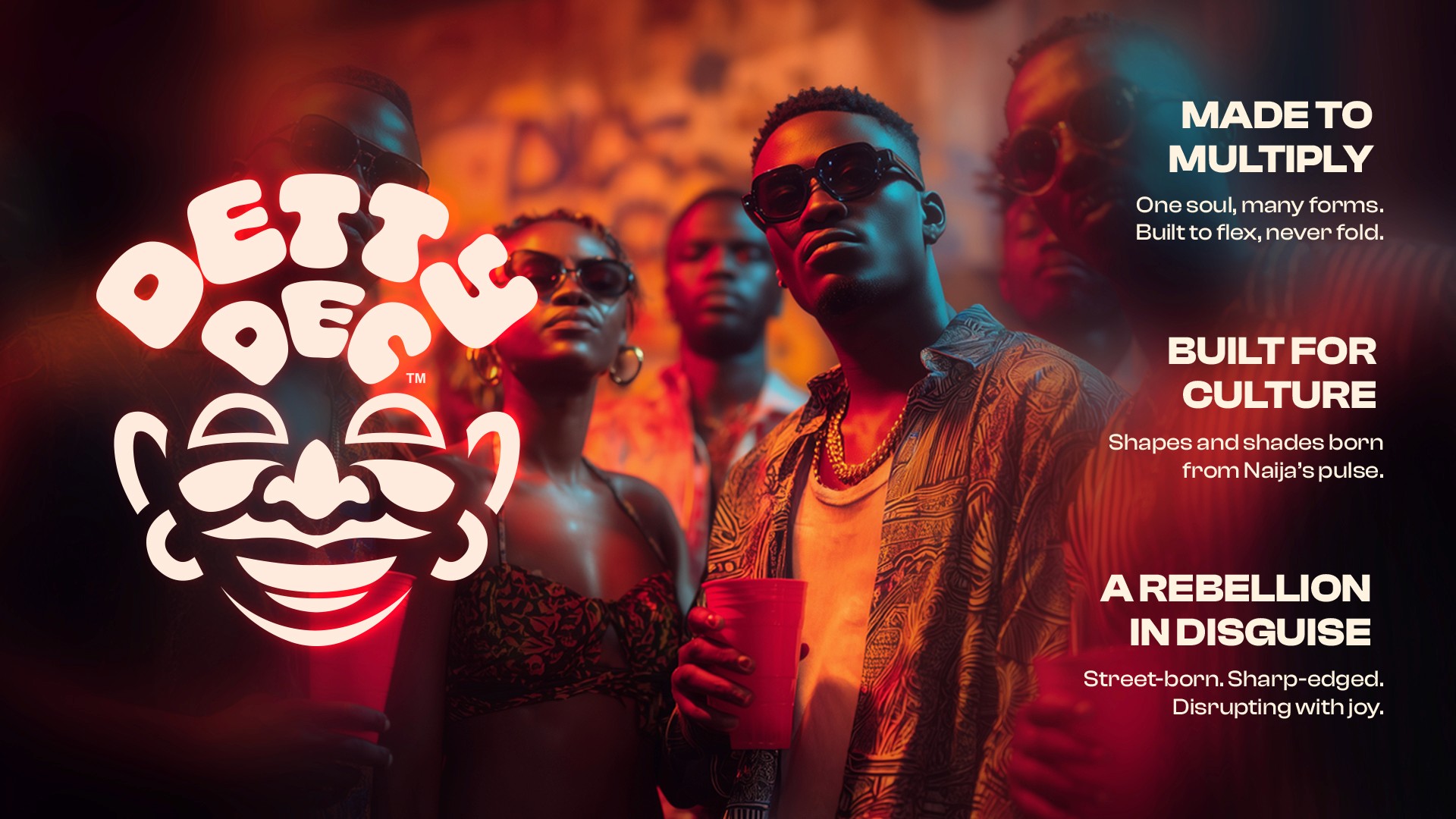 Detty Dece Fest brand strategy — Livespot360 visual system, MetaCraft.