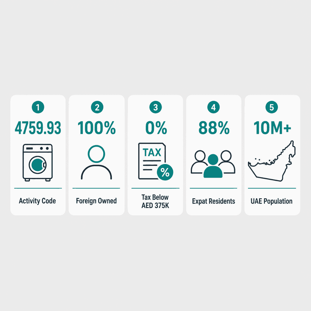 Infographic: Refrigerators Washing Machines & Appliances Trading License in Dubai: Cost and Requirements