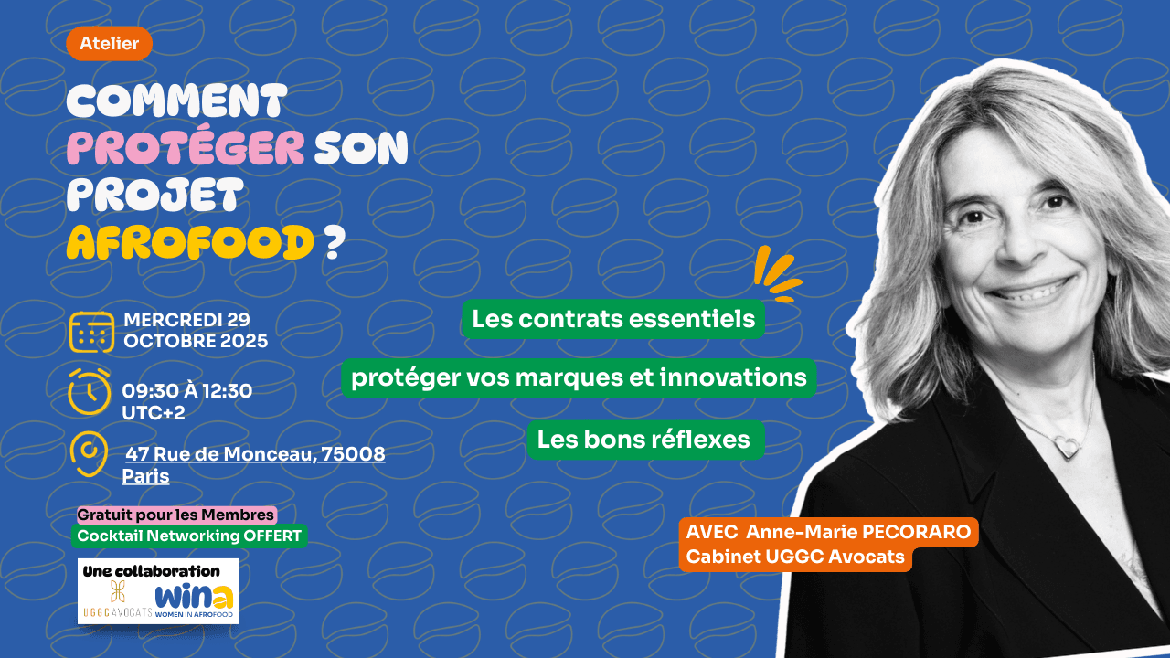 Atelier WINA WOMEN IN AFROFOOD ANNE MARIE PECORARO UGGC AVOCATS