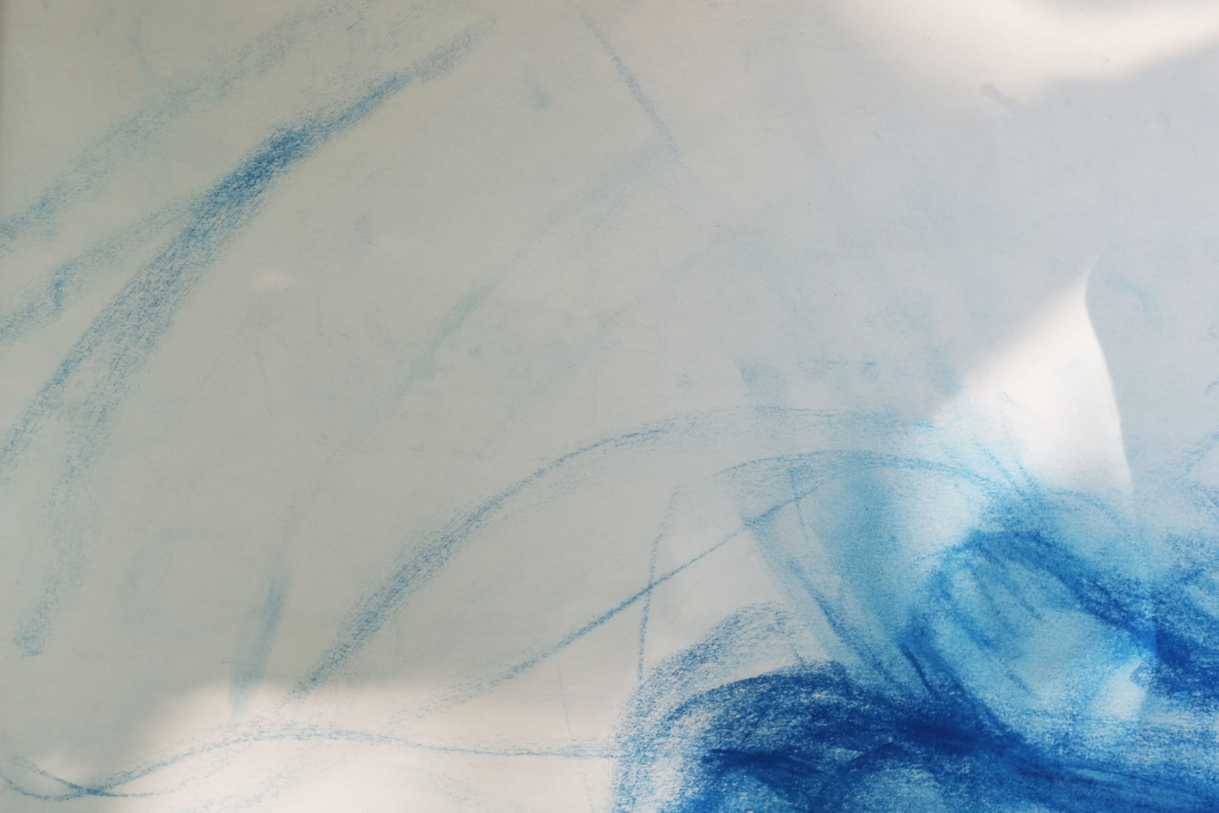 Background Texture Image of Blue Conte on Newsprint Paper