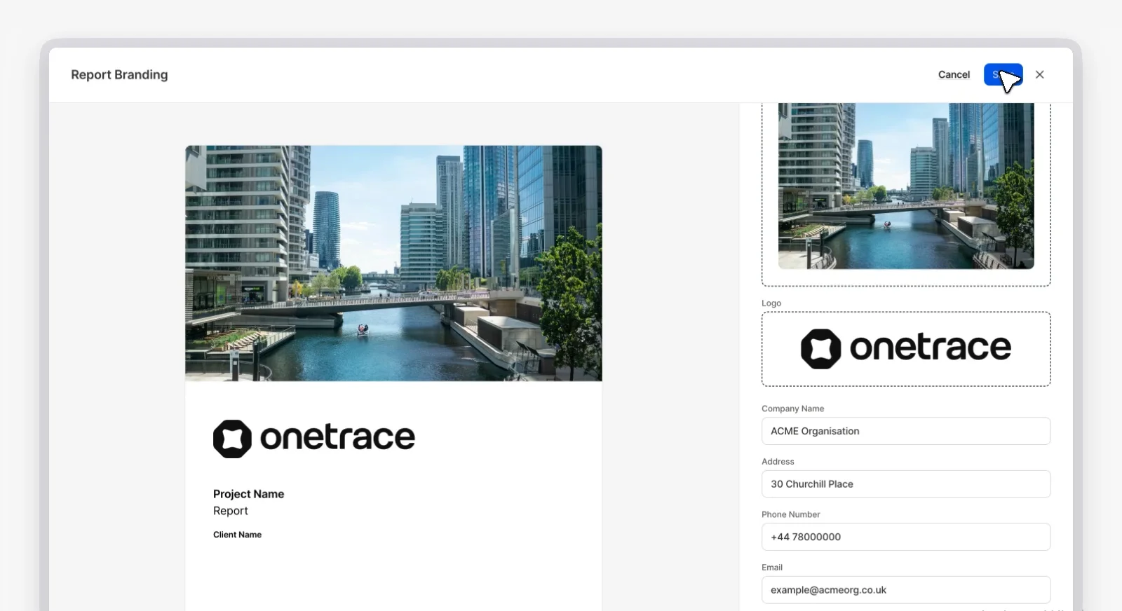onetrace-report-branding