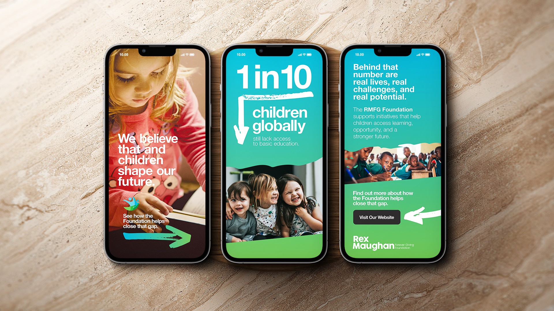 Event style guide set on an iPad on a wooden background