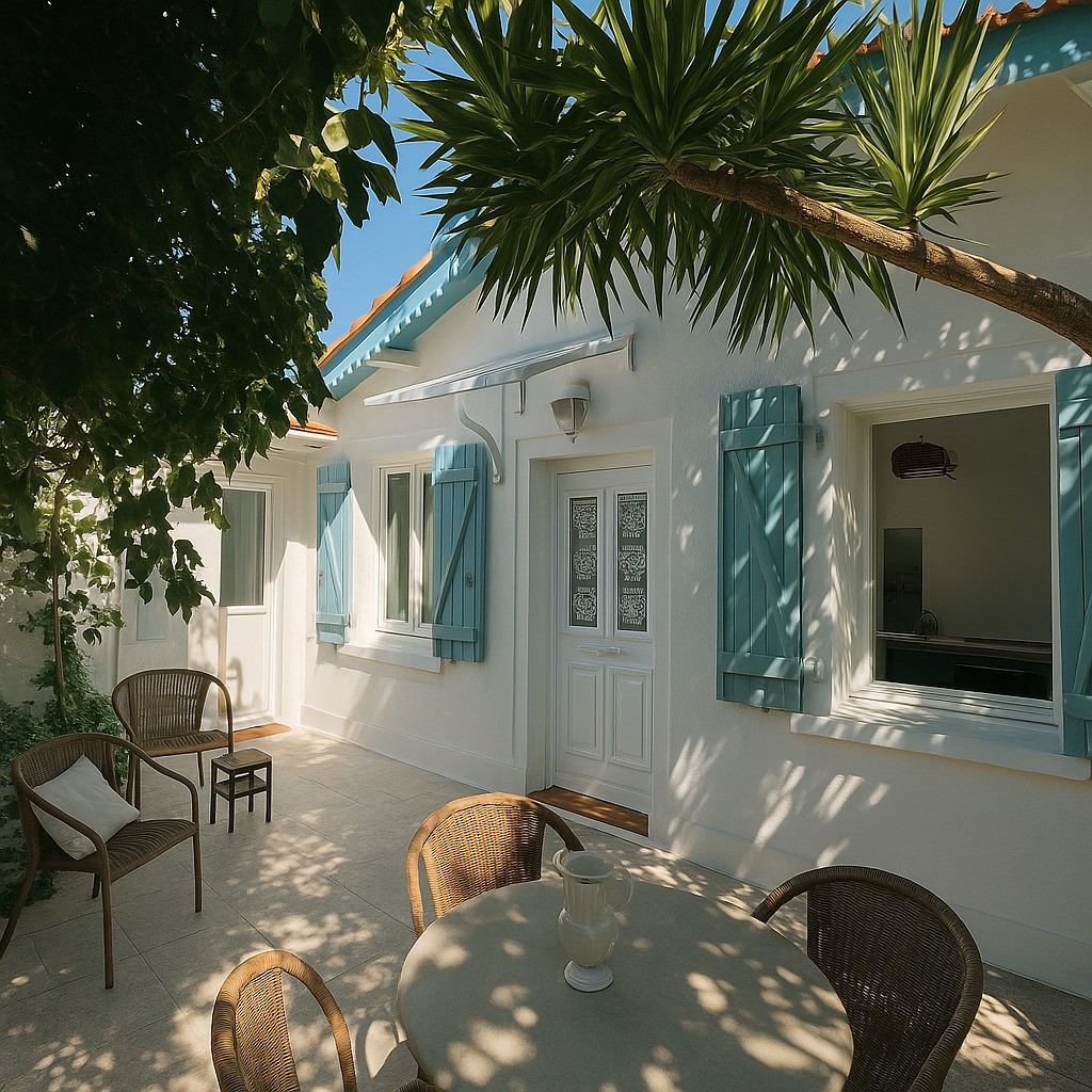 Façade de La Charmette, maison de vacances de charme à Sète