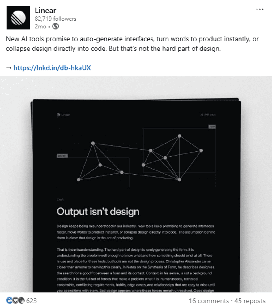 Linear on LinkedIn