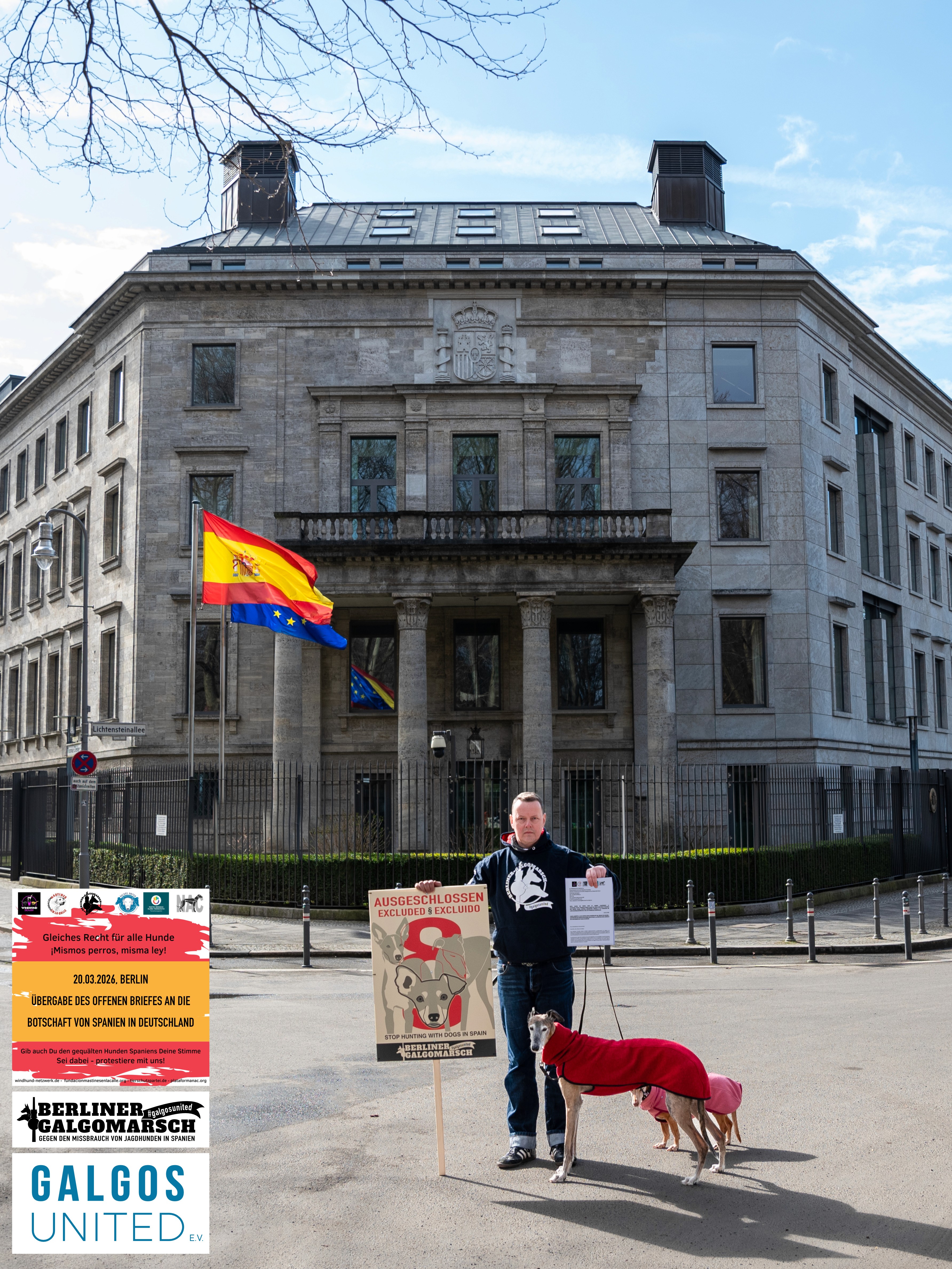Übergabe des offenen Briefes an die Spanische Botschaft in Berlin