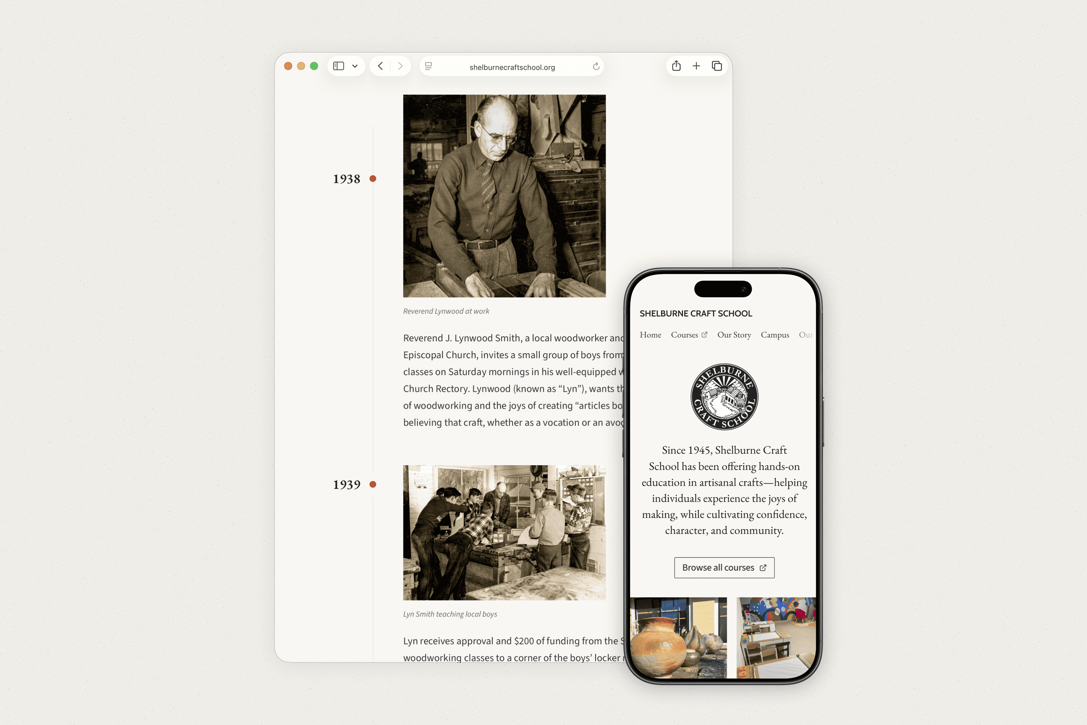 Shelburne Craft School - new website