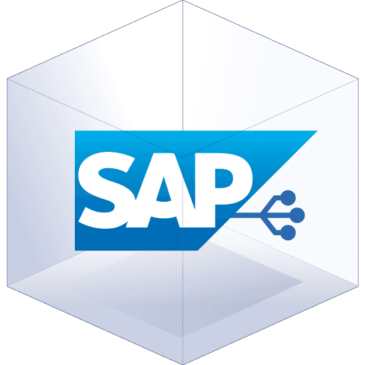 SAP logo on a 3D hexagon