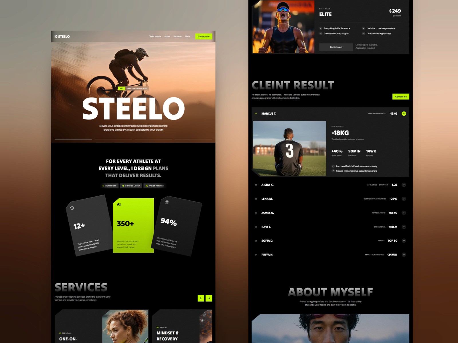 Steelo — 极简现代作品集网站设计灵感