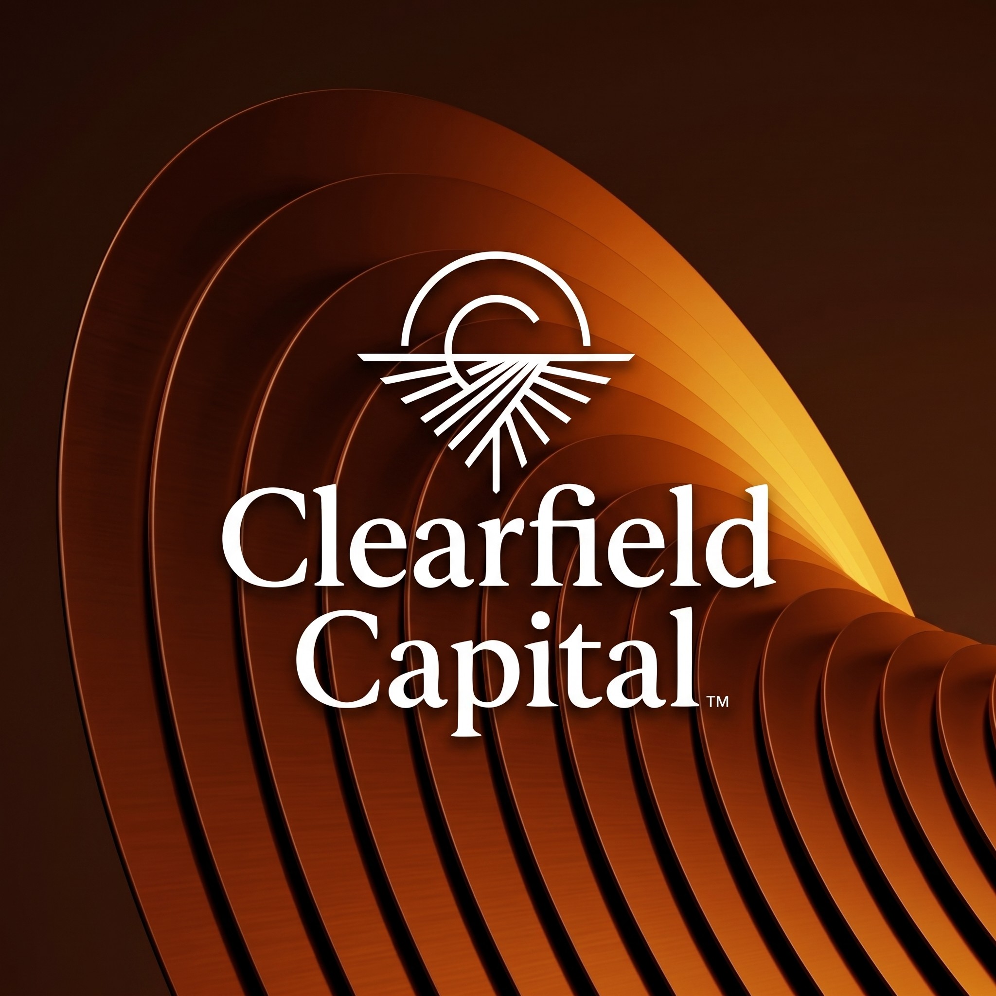 clearfield capital logo on an abstract background