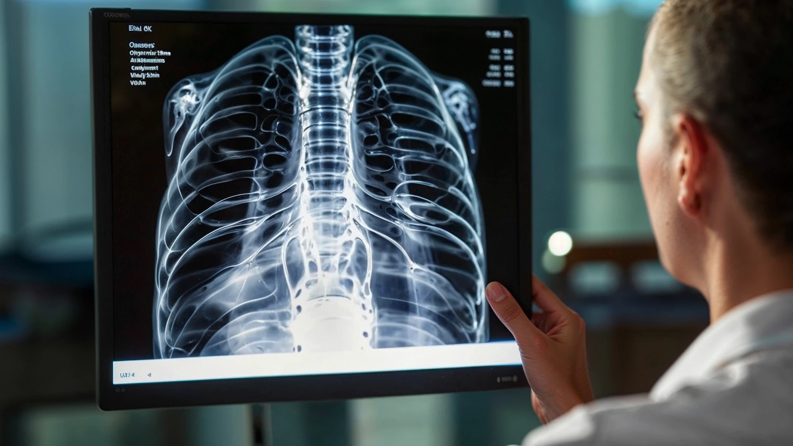 doctor examining an X-ray