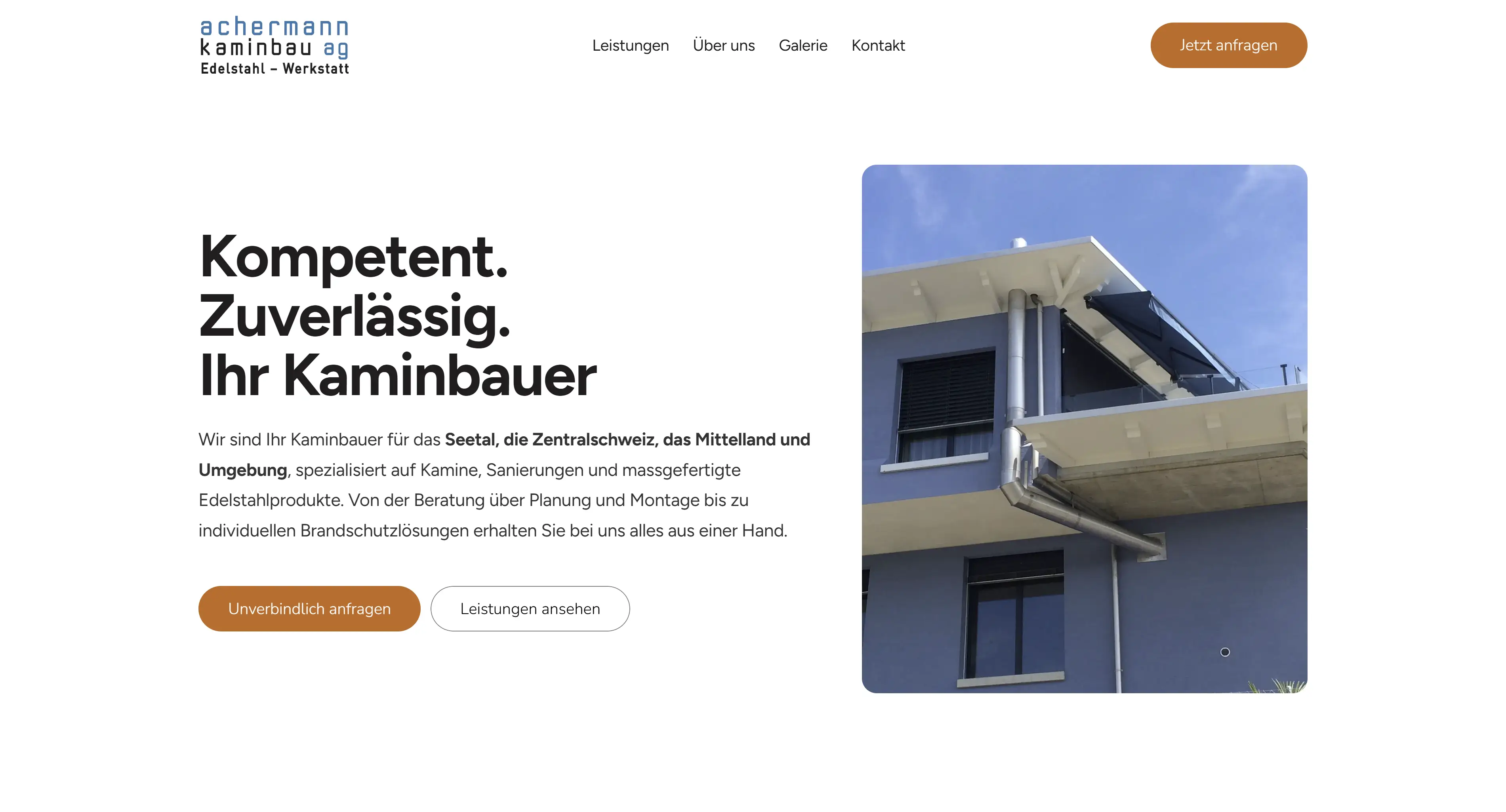 Neuer Website-Relaunch für Achermann Kaminbau