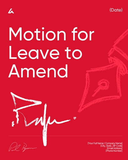 Motion for Leave to Amend